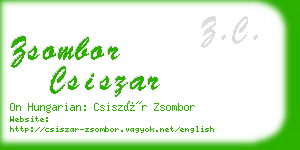 zsombor csiszar business card